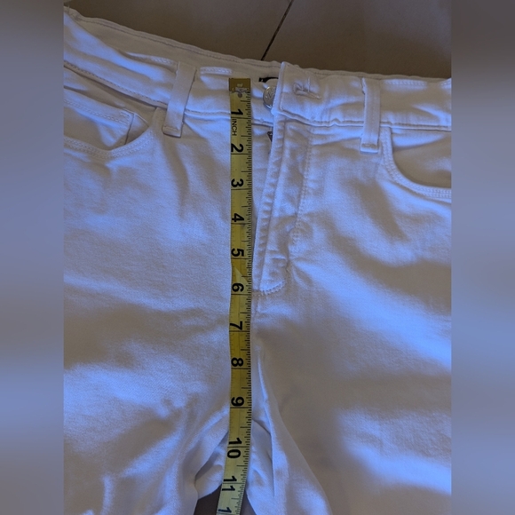 NYDJ Not Your Daughters Jeans Ariel Crop White Stretch Jeans Size 8 Capri Zipper - Picture 4 of 16